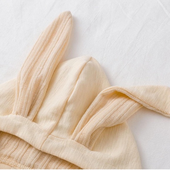 NWT Toddler Bunny Baby Easter Romper Long Ear Rabbit Hoodie Romper Jumpsuit 2-3T - Picture 5 of 9